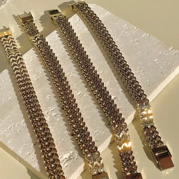 Waterproof double gold plated bracelet - Picture 6 of 6